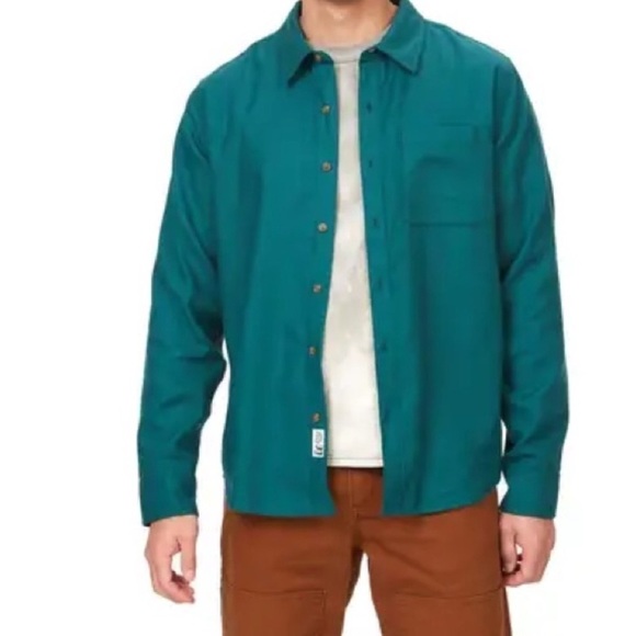 NWT Marmot Fairfax Lightweight Flannel Shirt Men's Medium in Dark Jungle - Picture 1 of 13
